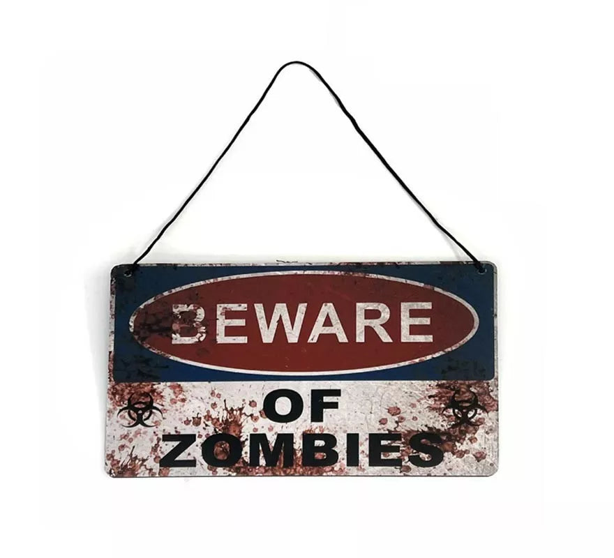 Translation missing: pt-PT.Placa Zombie colgante de 29x19 cm