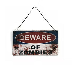 Placa suspensa Zombie 29x19 cm