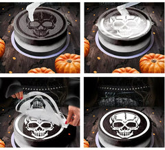 Estêncil de decoração de bolo de caveira 25 cm