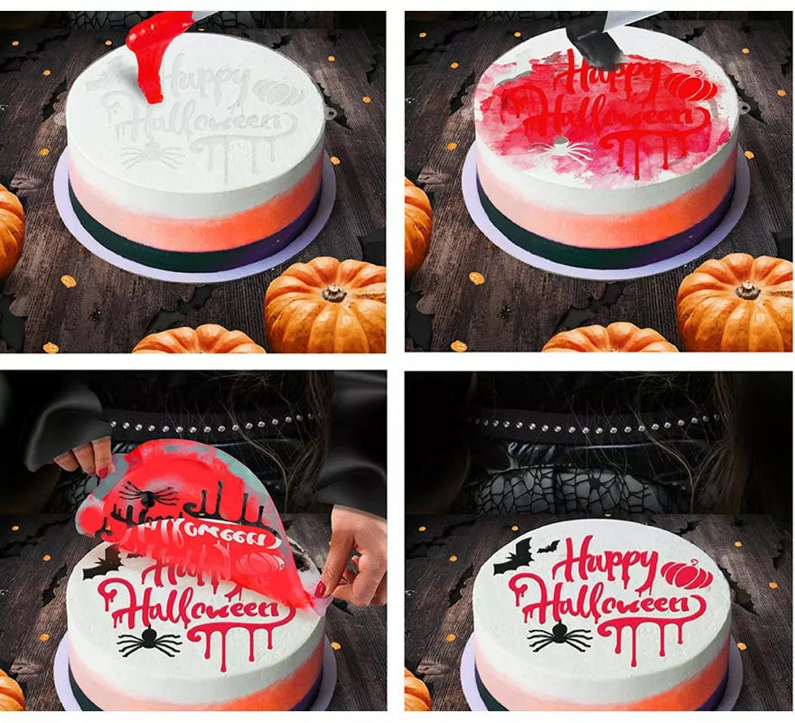 Translation missing: pt-PT.Plantilla de 'Happy Halloween' Decoración Pasteles 25 cm