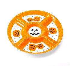 Prato de lanche de abóbora de Halloween