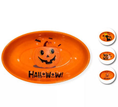 Pratos de Halloween em diversos modelos de 23x14x4,5 cm