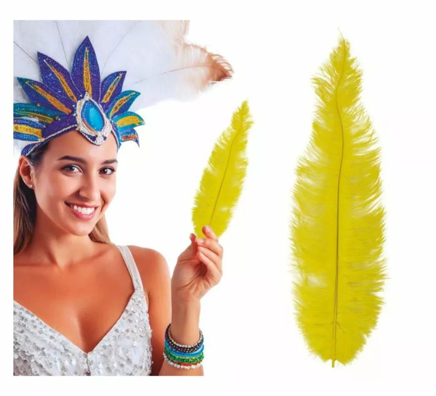 Translation missing: pt-PT.Pluma de Avestruz Grande en varios colores 40 cm