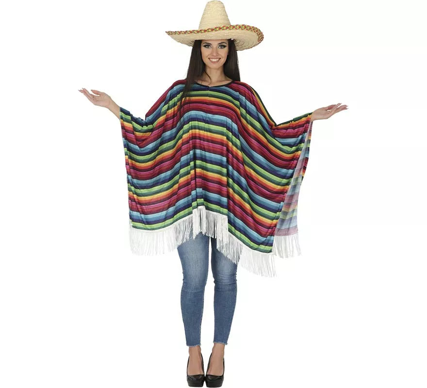 Translation missing: pt-PT.Poncho de Mexicano Multicolor para adulto