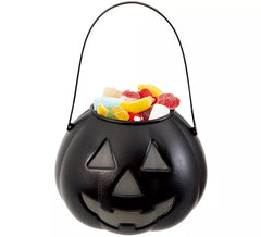 Porta-doces de abóbora com brilho na escuridão de 15 cm