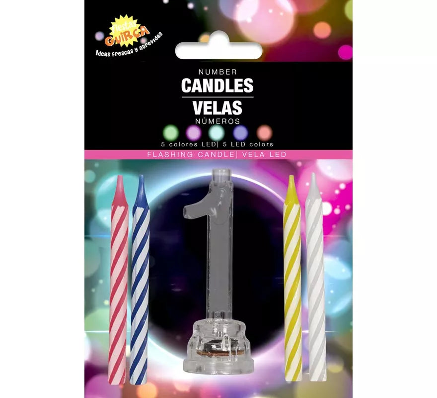 Translation missing: pt-PT.Portavela Led Nº 1 con 4 Velas, de 13 cm