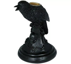 Porta-velas de resina Raven 16x10 cm