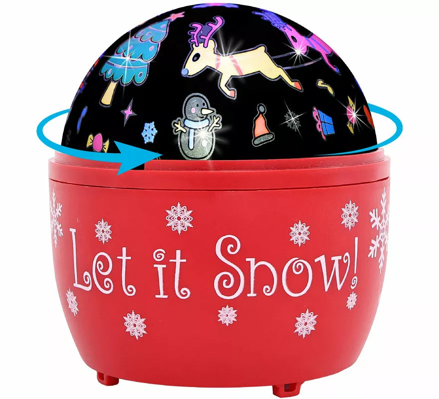 Proyector Led Giratorio Decorado Navidad 11,5x11,5x13 cm