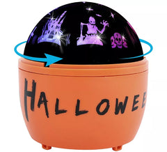 Projetor LED giratório de Halloween 11,5x11,5x13 cm