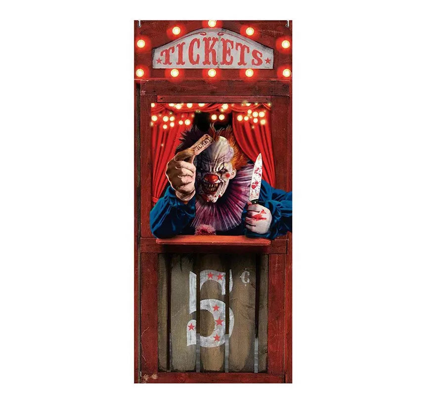 Puerta Circo del Horror Decorativa de 80X180 cm