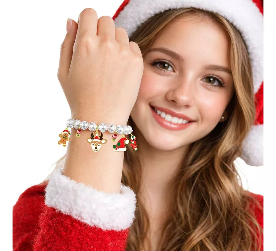 Translation missing: pt-PT.Pulsera blanca con Colgantes Navideños