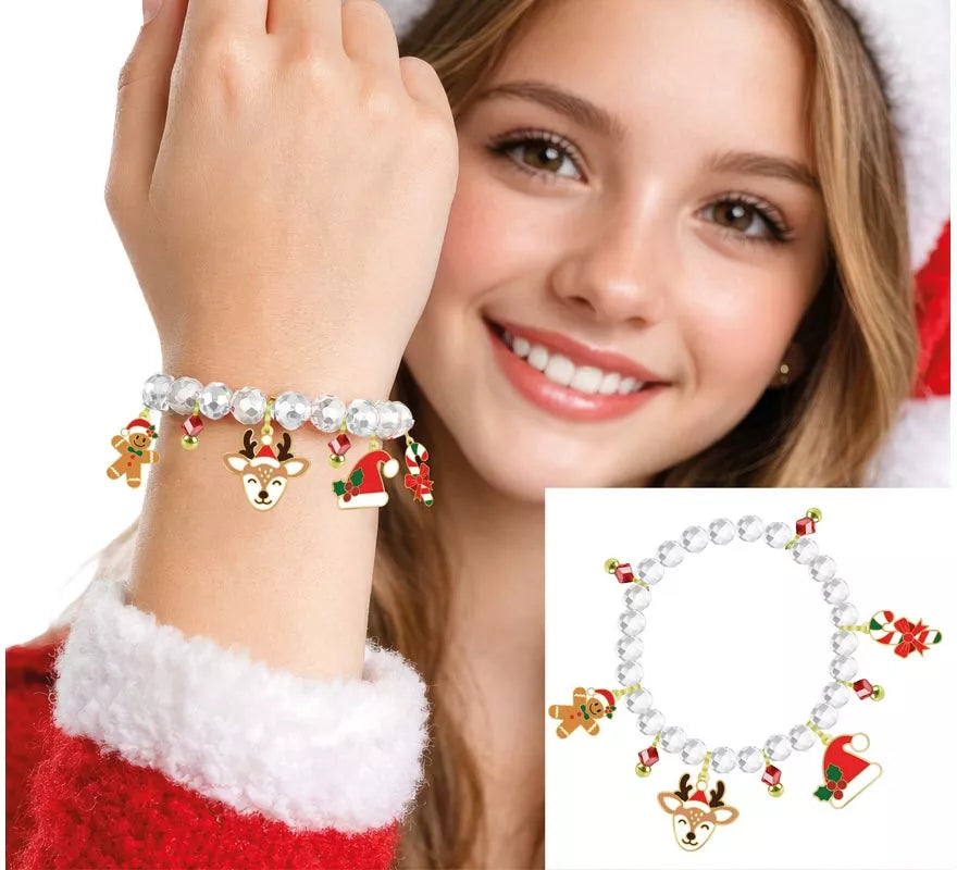 Translation missing: pt-PT.Pulsera blanca con Colgantes Navideños