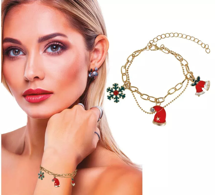 Translation missing: pt-PT.Pulsera Campana, Gorro y Copo de Navidad