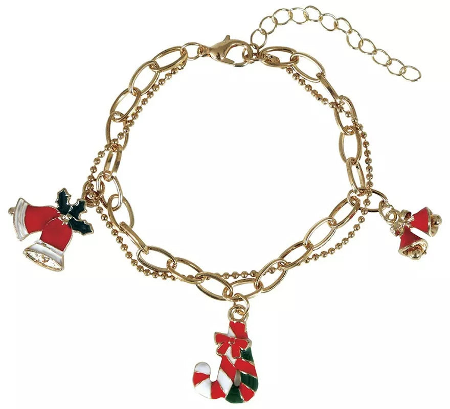 Translation missing: pt-PT.Pulsera Campanas y Bastón de Navidad