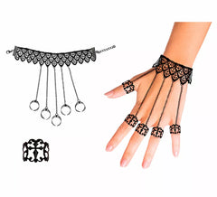 Pulseira com Anéis Góticos
