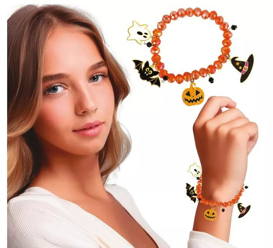 Translation missing: pt-PT.Pulsera con Figuras Naranja para Halloween