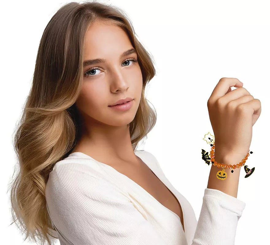 Translation missing: pt-PT.Pulsera con Figuras Naranja para Halloween