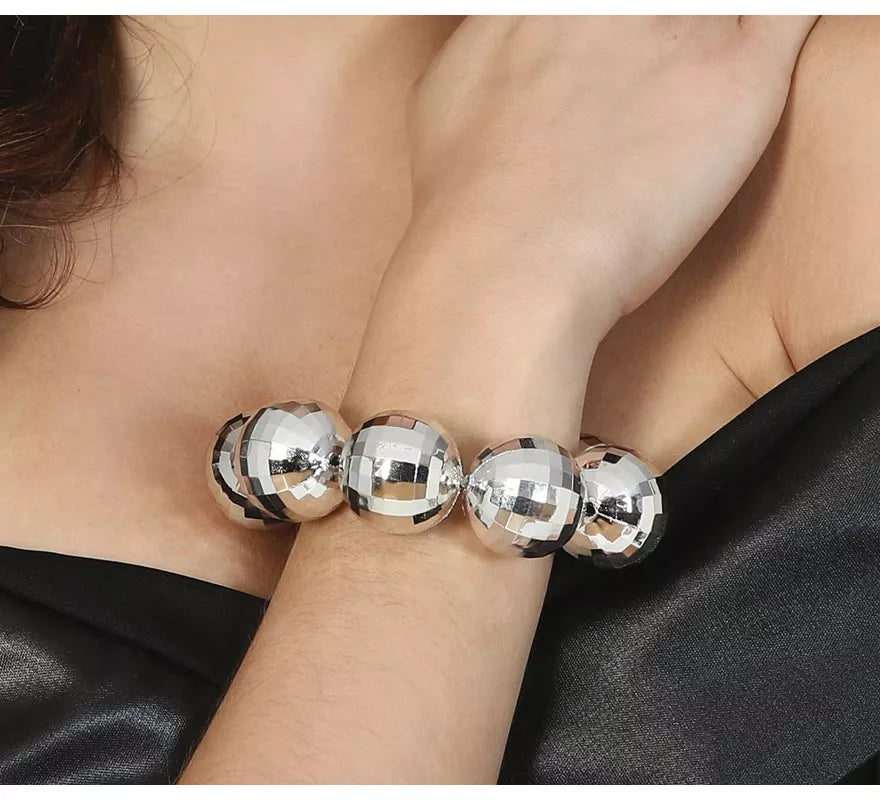 Translation missing: pt-PT.Pulsera de Bolas de Discoteca de los años 70