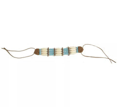 Pulseira Indiana com Decorações Azuis e Brancas
