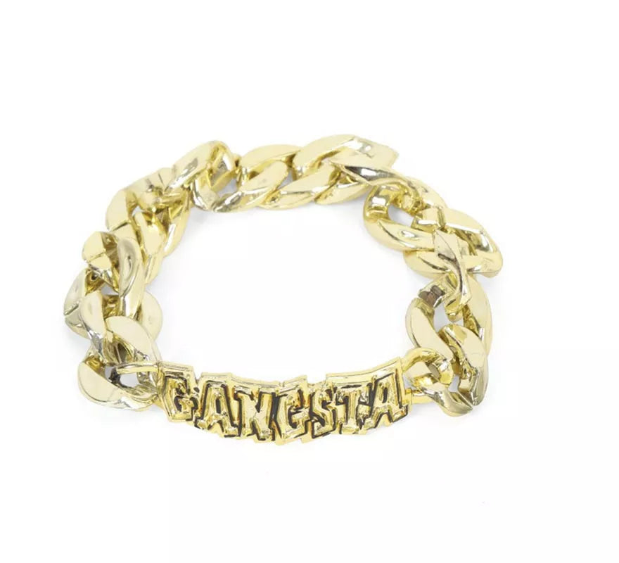 Translation missing: pt-PT.Pulsera Gangsta dorada de 14x1,5 cm