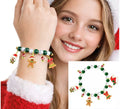 Pulsera roja y verde con Colgantes de Muñeco de Jengibre