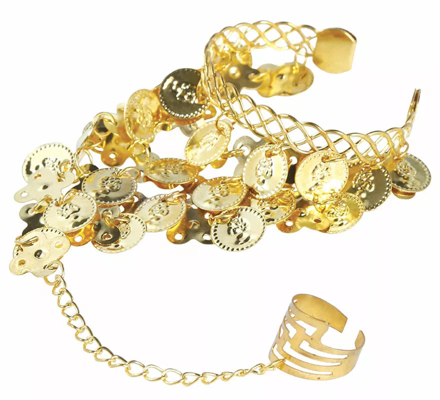Translation missing: pt-PT.Pulsera Zíngara de Medallas doradas