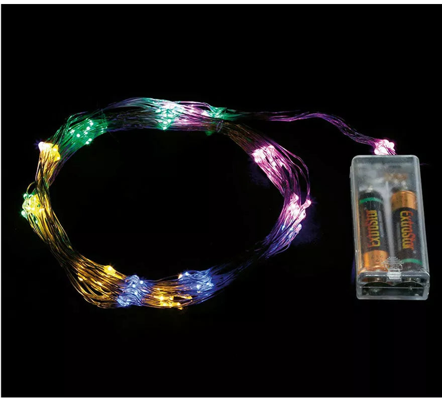 Translation missing: pt-PT.Rama Hilo 70 Led Multicolor Funciona a Pilas de 90 cm