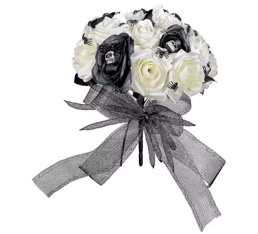 Translation missing: pt-PT.Ramo de Flores de Novia Cadáver con Calaveras y Arañas