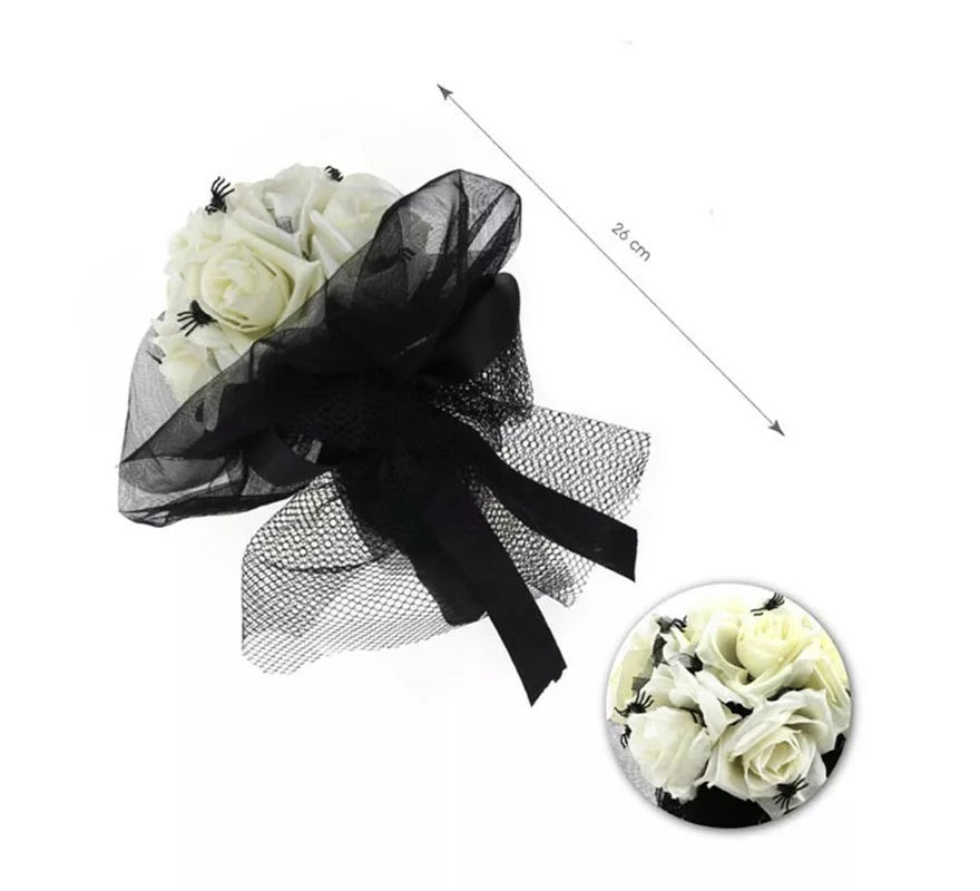 Ramo de Novia de Flores blanco de 26 cm