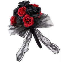 Buquê de rosas vermelhas e pretas