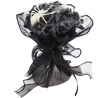 Ramo Rosas negras con Telaraña y Arañas