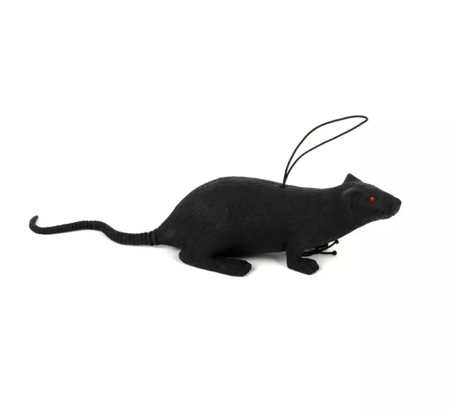 Translation missing: pt-PT.Ratón negro con cuerda de 11 cm