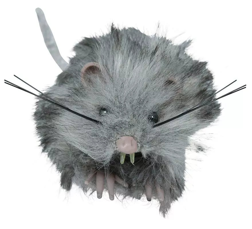 Translation missing: pt-PT.Ratón Peludo gris de 11 cm