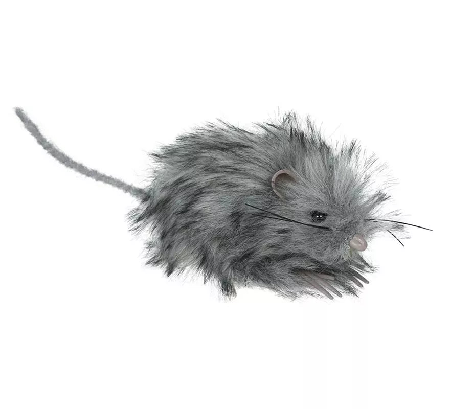Translation missing: pt-PT.Ratón Peludo gris de 11 cm