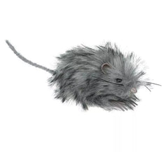 Rato peludo cinza de 11 cm