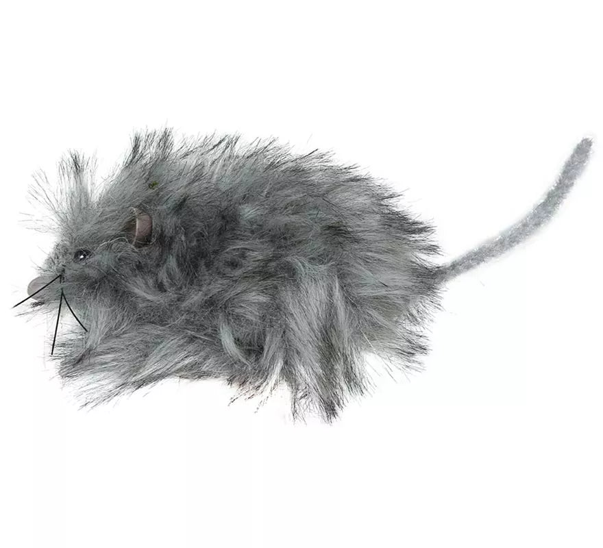 Translation missing: pt-PT.Ratón Peludo gris de 11 cm