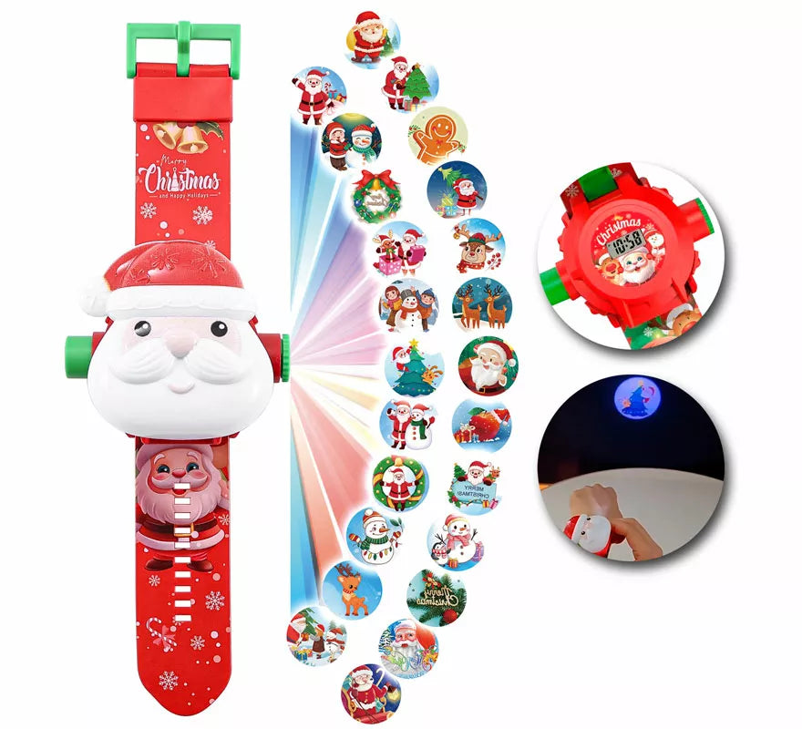 Translation missing: pt-PT.Reloj de Papá Noel con Proyector de 22 cm