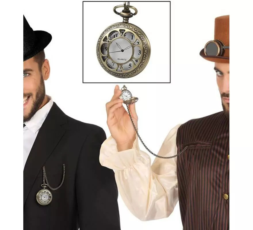 Translation missing: pt-PT.Reloj Steampunk con Cadena