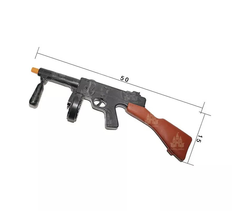 Translation missing: pt-PT.Rifle de Gángster clásico de juguete de 50x15 cm