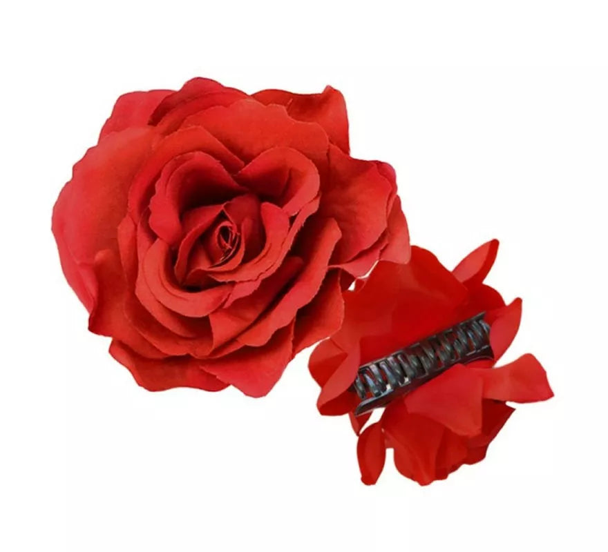 Translation missing: pt-PT.Rosa Flamenca grande roja con pinza de 15 cm