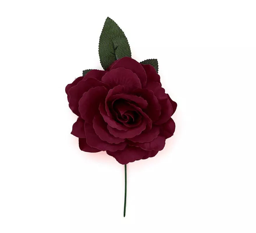Translation missing: pt-PT.Rosa Flamenca Mediana granate de 14 cm