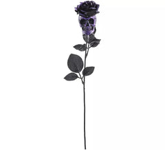Rosa Negra com Caveira Roxa