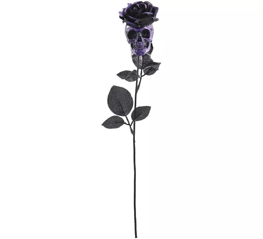 Translation missing: pt-PT.Rosa negra con Calavera morada