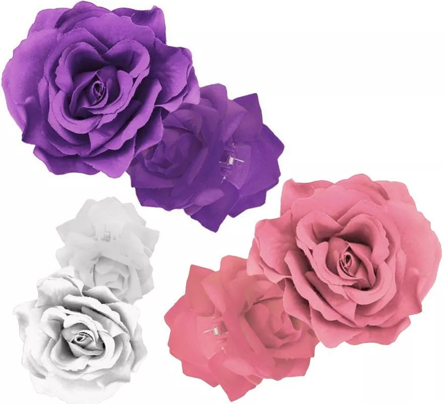 Translation missing: pt-PT.Rosa Sevillana o Chulapa de 9 cm con pinza en varios colores