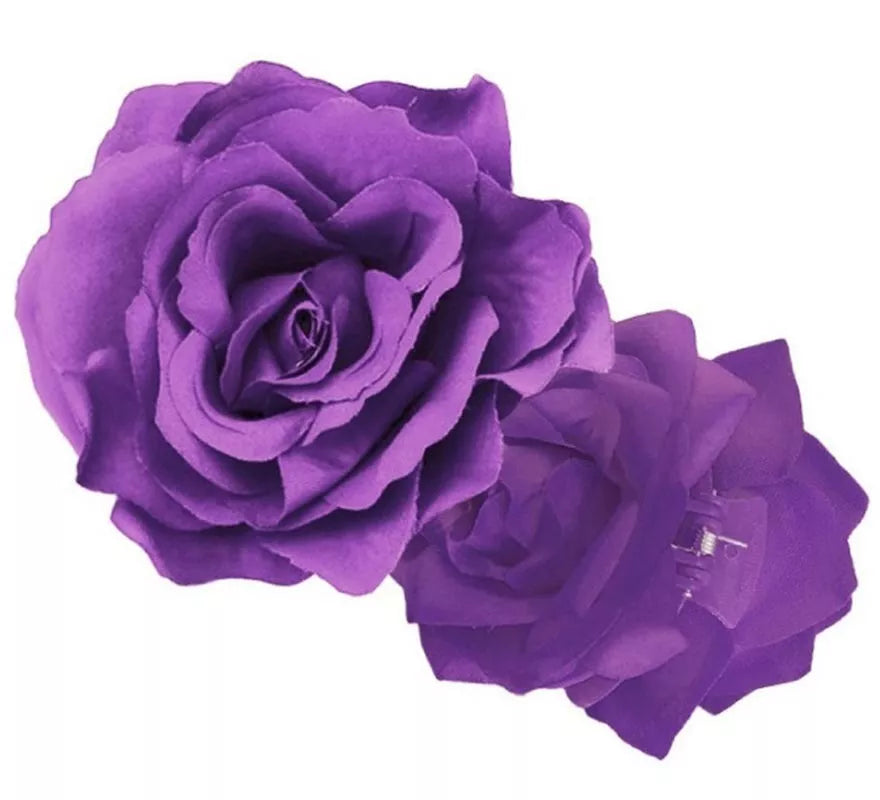 Translation missing: pt-PT.Rosa Sevillana o Chulapa de 9 cm con pinza en varios colores