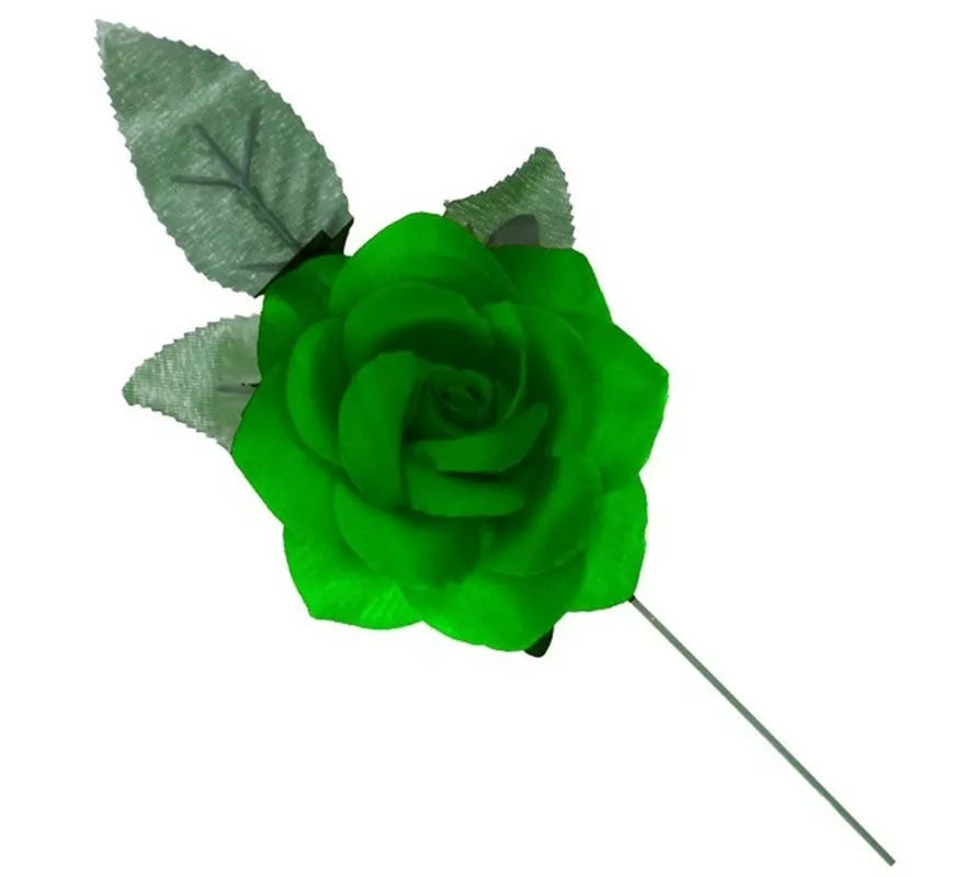 Translation missing: pt-PT.Rosa Sevillana o Chulapa verde con varilla de 8 cm