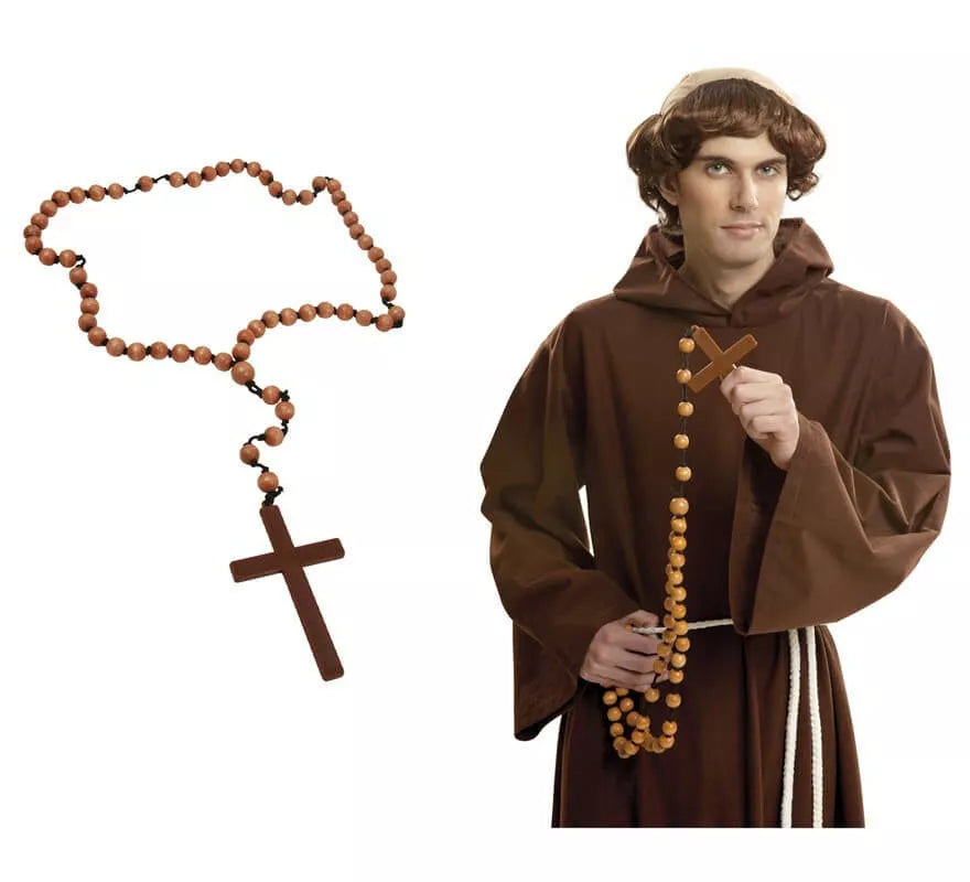 Translation missing: pt-PT.Rosario de Madera con Cruz