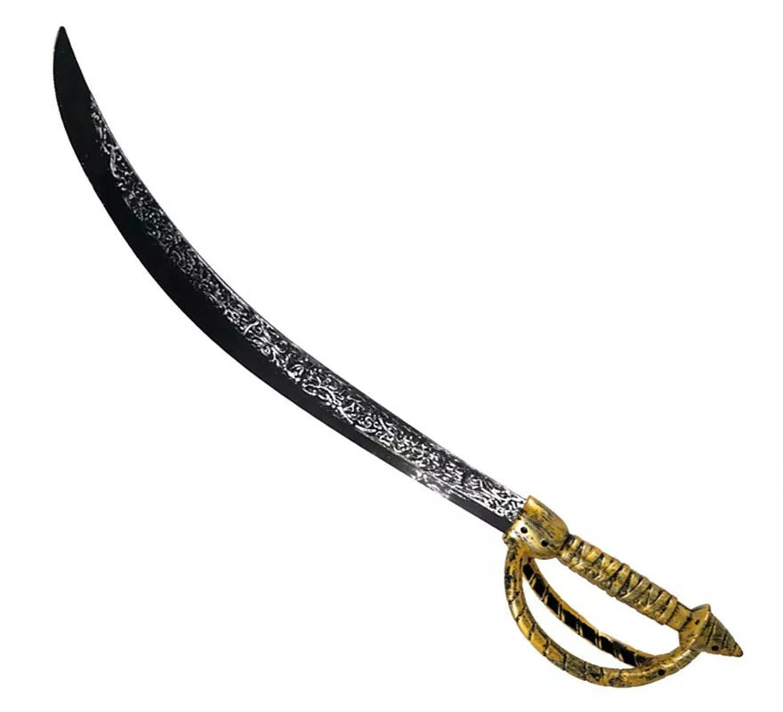Translation missing: pt-PT.Sable Pirata con mango dorado de juguete de 63 cm
