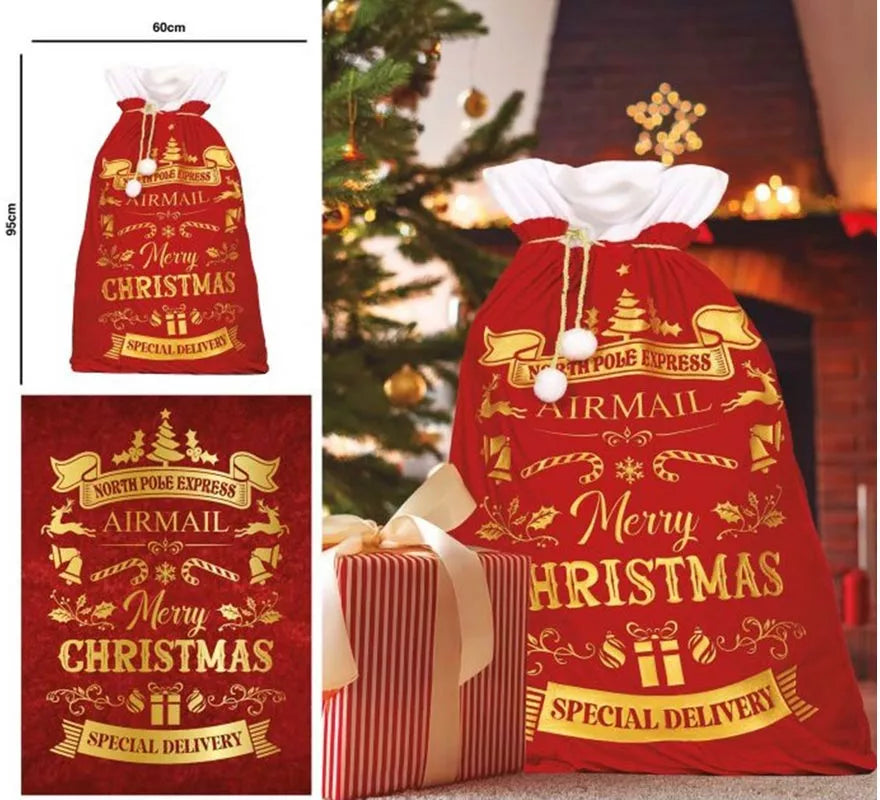 Translation missing: pt-PT.Saco de Merry Christmas de 60x95 cm