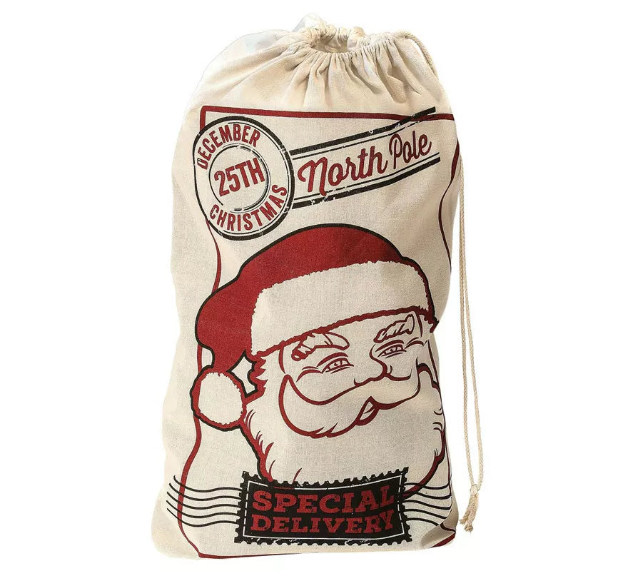 Translation missing: pt-PT.Saco Santa Claus de Yute de 50X80 cm